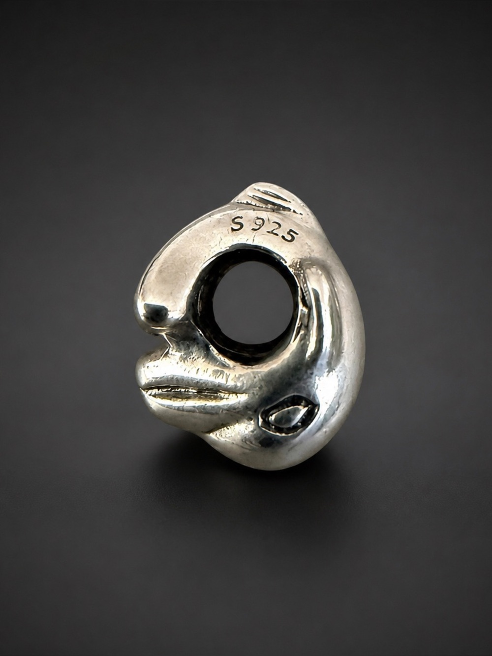 Pandora Retired Dolphin Charm Sterling Silver European Style - Picture 3 of 3